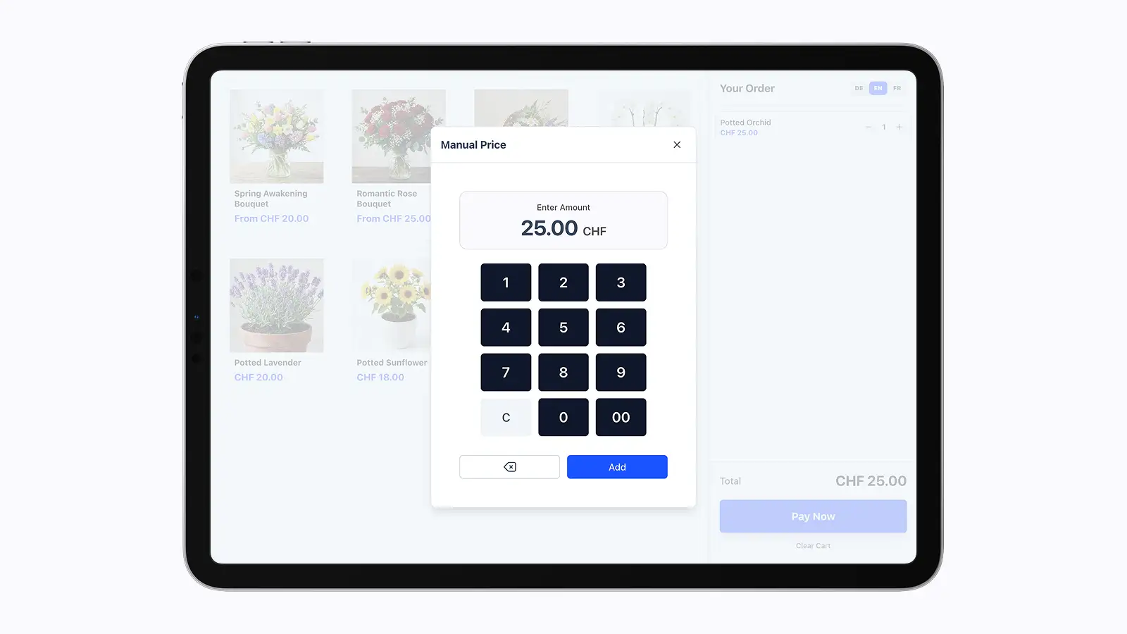 Preise flexibel direkt am Kiosk eingeben
